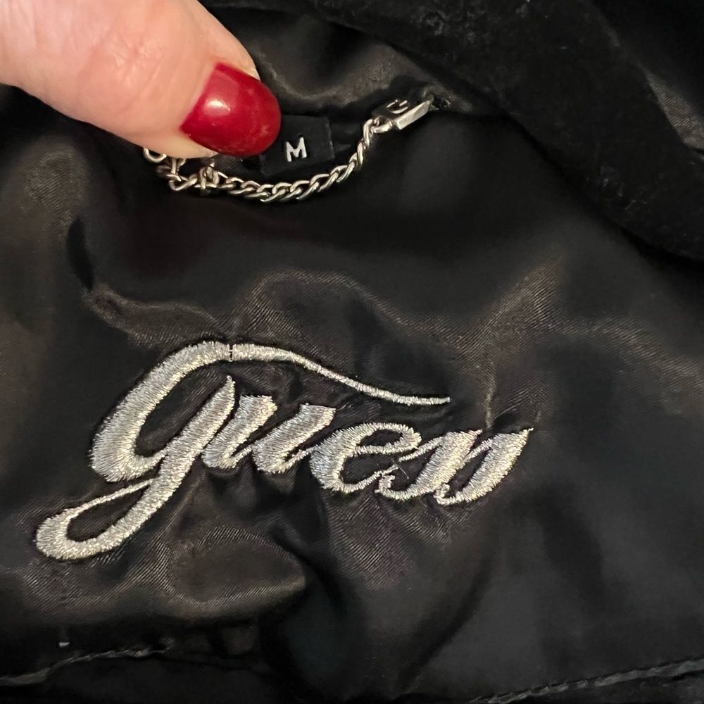 Guess Women's Black Moto Faux Leather Fit Jacket - Picture 4 of 6